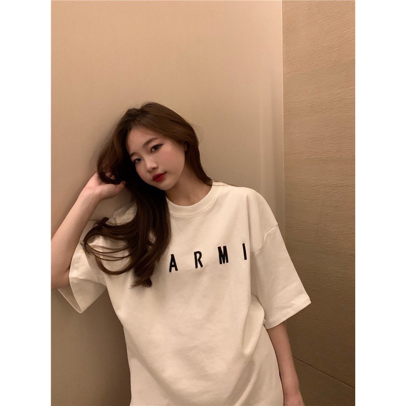 muza เสื้อ NARMI -Oversize- ลายเรียบสวย สไตล์เกาหลีน่ารัก เสื้อยืดนิ่ม แขนสั้นแฟชั่น เนื้อผ้าดี รุ่น