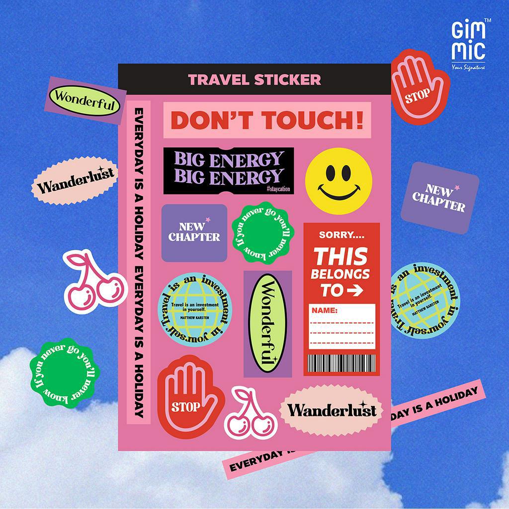 BIG STICKER ✨✈️ TRAVEL TICKER! 🍒😊  Sticker Sheet A5 สติกเกอร์ไดคัทแบบแผ่นไซซ์ใหญ่สะใจม้ากก (Gimmic S
