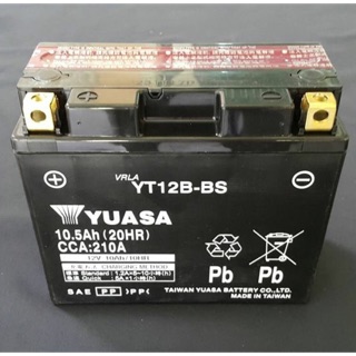 แบตเตอรี่มอเตอร์ไซค์ YUASA YT12B-BS (12V 10Ah)