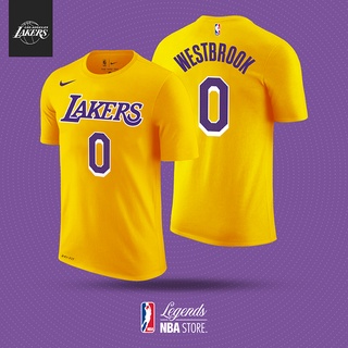 เสื้อยืด ลายบาสเก็ตบอล Nba Los Angeles LAKERS 0 Russell WESTBROOK