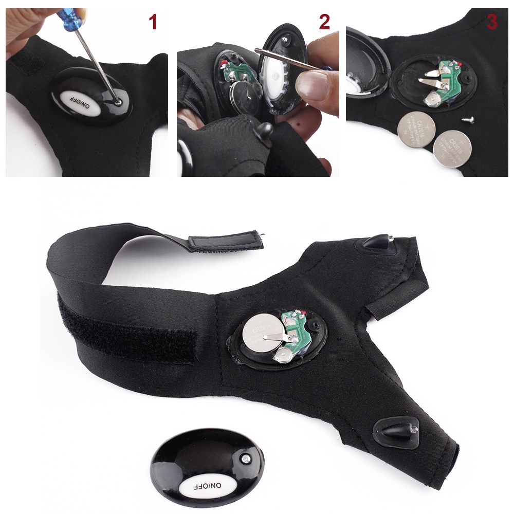 Ftk ถุงมือครึ่งนิ้วมีไฟ Led สําหรับใช้ในการตกปลาเล่นกีฬาทํากิจกรรมกลางแจ้ง 1ชิ้น