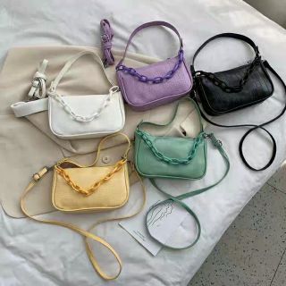 🌸พร้อมส่ง🌸 กระเป๋าสะพายไหล่+สะพายข้าง minibag (B018)