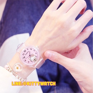 นาฬิกาคิตตี้น่ารัก สายใสๆๆ hello kitty watch