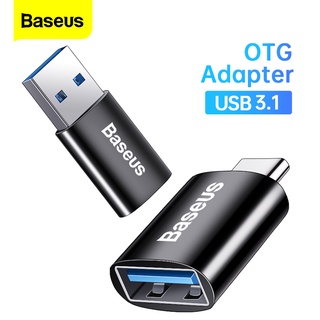 Baseus อะแดปเตอร์แปลง USB 3.1 OTG Type C เป็น USB ตัวเมีย สําหรับ Macbook Xiaomi Samsung 10Gbps Data OTG