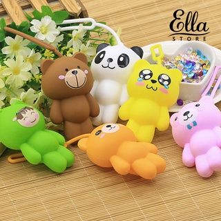 Ellastore123 กระเป๋าสตางค์ซิลิโคน ลายการ์ตูนสัตว์น่ารัก