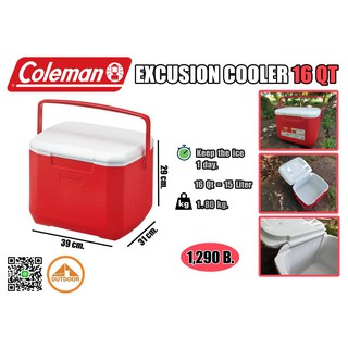 Coleman Excursion Cooler 16Q #Red