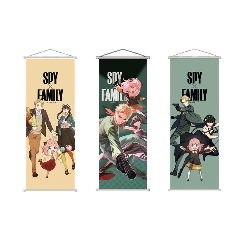 ญี่ปุ่นอะนิเมะ Spy x ครอบครัวเลื่อนผ้าใบแขวนผนังภาพวาด Loid Forger ตกแต่งบ้านโปสเตอร์ Wall Art ตกแต่งห้อง