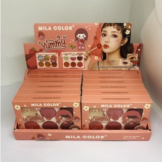 MILA COLOR MC5051 มิลา คัลเลอร์ ยัมมี่ yummy eyeshadow palette อายแชโดว์ พาเลทอายแชโดว์ 6 เฉดสี สีสวย ตลับเล็ก พกพาสะดวก