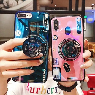 OPPO A37 A39 A57 A71 A83 A3S R9 R9S Plus Popsocket Blue Ray Soft Camera Case