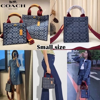 Coach Tote 22 In Signature Chambray (Small size) 🔥