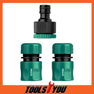 ชุดข้อต่อ สายยางน้ำ 3 ตัวชุด ขนาด 12.7 mm Total รุ่น THWS030301 ( 3 Pcs Hose Quick Connectors Set )