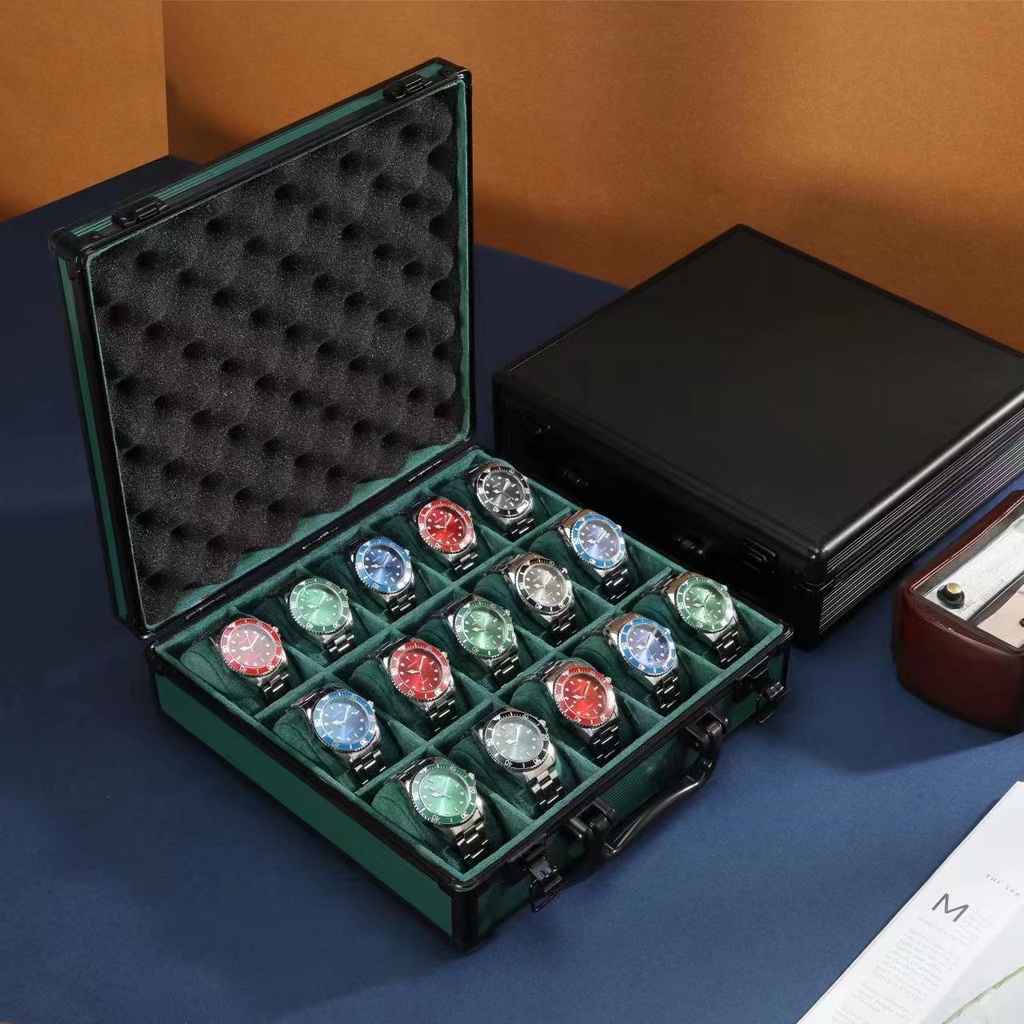 *พร้อมส่ง*กล่องนาฬิกา 15 เรือน กล่องเหล็กเกรดพรีเมี่ยม Watch Box กล่องใส่นาฬิกา