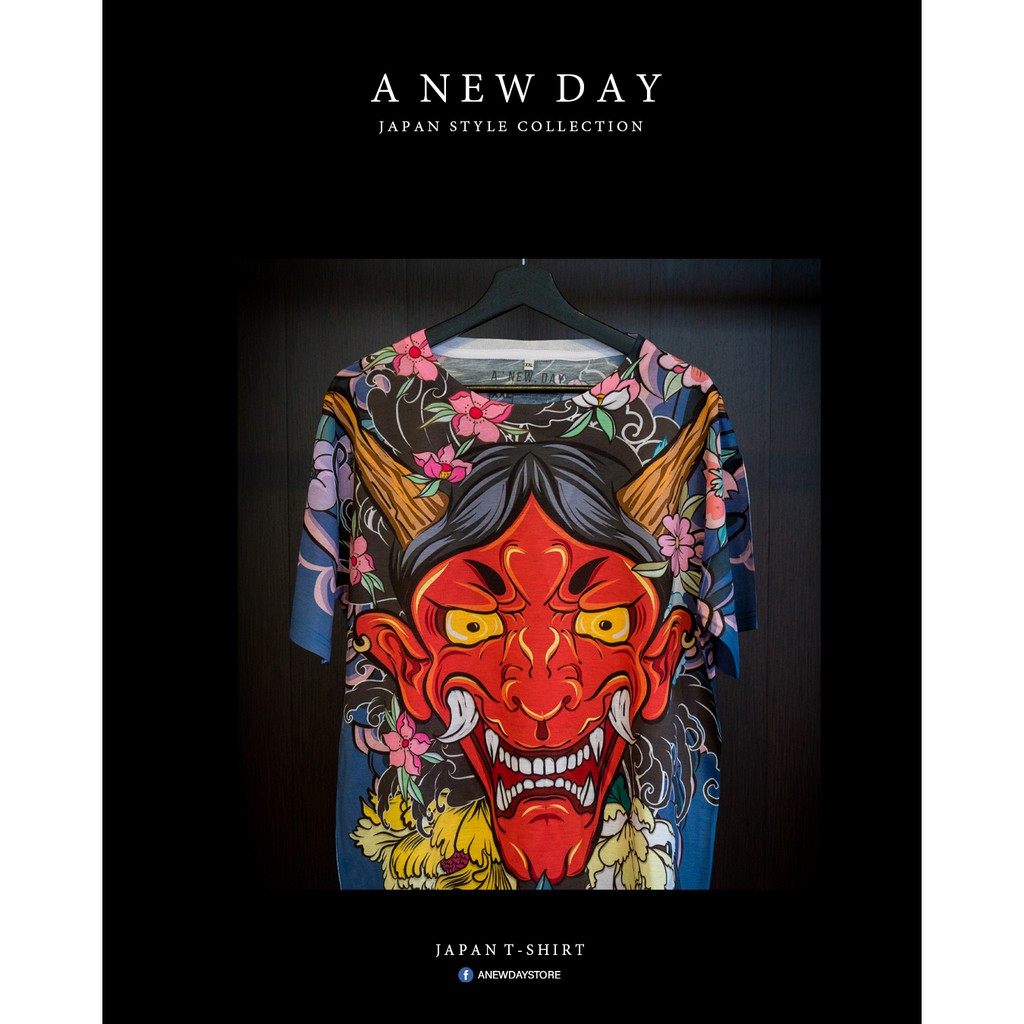 A NEW DAY NO : 053  เสื้อลาย สไตล์ญี่ปุ่น สกรีนเต็มตัว ลายสักญี่ปุ่น Japan Tattoo ใส่ได้ทั้ง หญิง แล