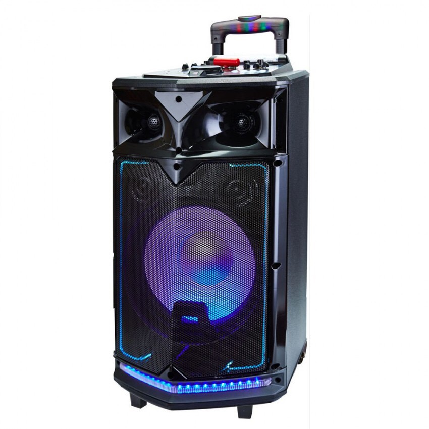 [ ใส่ OFFI198 ลด15%] Music D.J. M-7000IT ลำโพงล้อลากขนาดใหญ่ 12 นิ้ว 12000 วัตต์ P.M.P.O. - สีดำ
