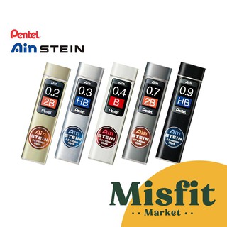 Pentel Ain Stein ไส้ดินสอกด 0.2 0.3 0.4 0.7 0.9 มม.