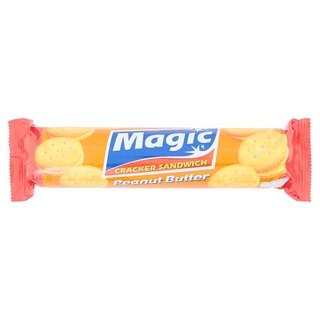 ✨นาทีทอง✨ เมจิก แครกเกอร์สอดไส้ครีมรสเนยถั่ว 115กรัม Magic Sandwich Crackers Filled with Peanut Butter Flavoured Cream 1