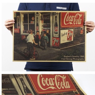 โปสเตอร์ Poster กระดาษคราฟท์แนววินเทจ ขนาด51x35.5 cm. แผ่นละ…