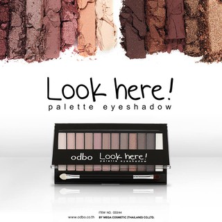 อายแชโดว์ พาเลท 12 เฉดสี โอดีบีโอ ODBO LOOK HERE PALETTE EYESHADOW OD244