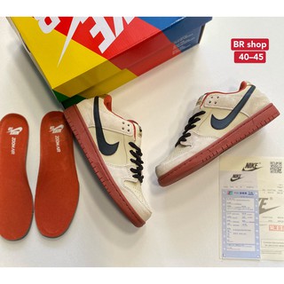 รองเท้าNike SB Dunk Low *cream* SZ.40-45 (อุปกรณ์ครบเซตพร้อมกล่อง) รองเท้าผู้ชาย รองเท้าเก็ตบอร์ด รองเพื่อสุขภาพ