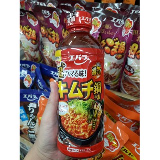 Ebara Kimchi hot pot stock ซอสปรุงรสน้ำซุปกิมจิ 500ml.นำเข้าจากญี่ปุ่น