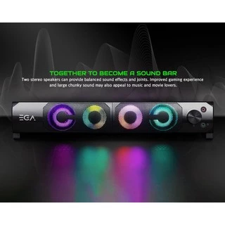 EGA TYPE S3 ลำโพงเกมมิ่ง Gaming Speaker USB 7 ไฟ LED ใช้งานง่าย [รับประกัน 2 ปี]