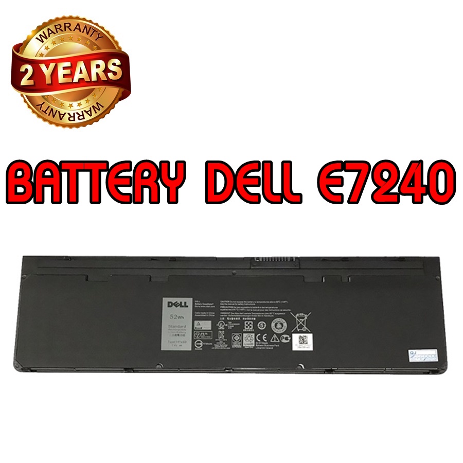 รับประกัน 2 ปี BATTERY DELL E7240 52WH แบตเตอรี่ เดล WD52H GVD76 F3G33 แท้ VFV59