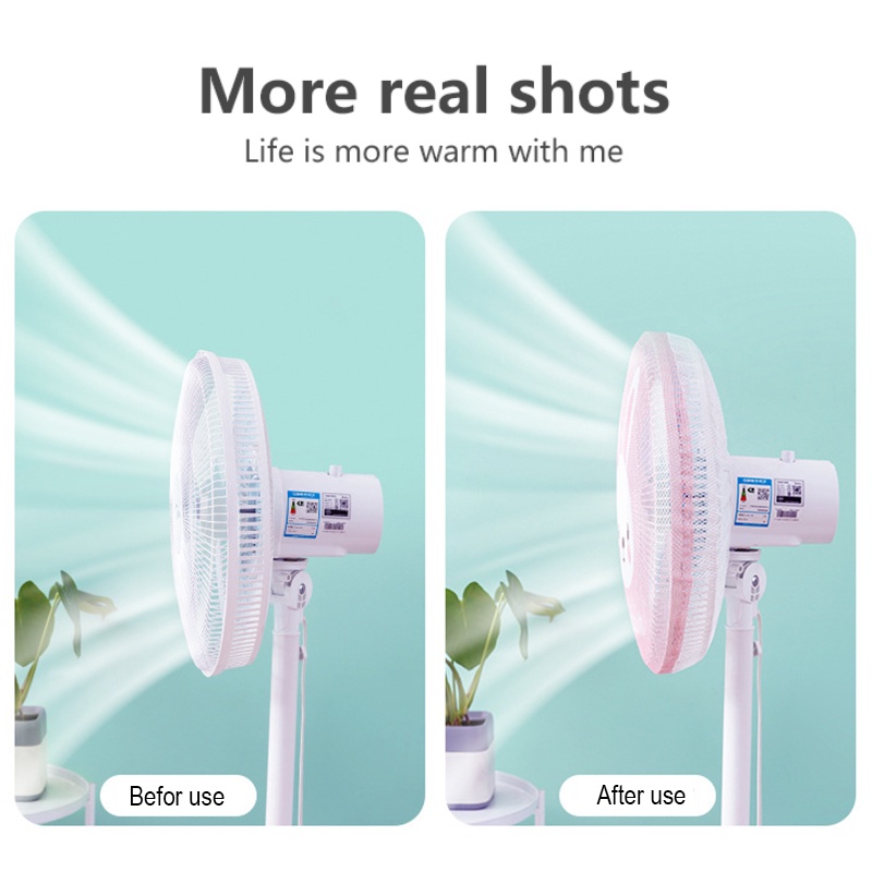 ตาข่ายคลุมพัดลม ที่ครอบพัดลม ที่คลุมพัดลม กันเด็กเอานิ้วแหย่ ขนาด 16-18 นิ้ว - รูปที่ 2