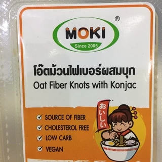 MOKI ม้วนโอ๊ตไฟเบอร์ผสมบุก 120 กรัม (FK0180-1) บุกเพื่อสุขภาพ ไม่มีแป้ง คีโต Oat Fiber Knot with Konjac