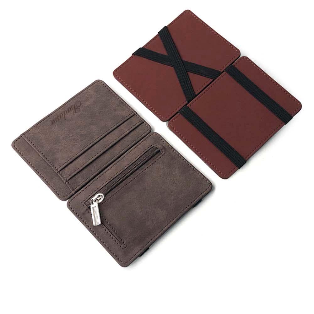 HILARIO Mini Slim Wallet Multi Slot ID Card Holder Magic Money Clip 