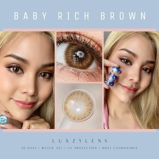 คอนแทคเลนส์ ขนาดมินิ Baby Rich (Luxzylens) แถมตลับทุกคู่ สีเทา