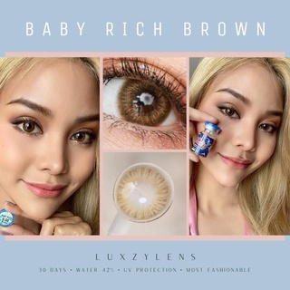 คอนแทคเลนส์ ขนาดมินิ Baby Rich (Luxzylens) แถมตลับทุกคู่ สีเทา