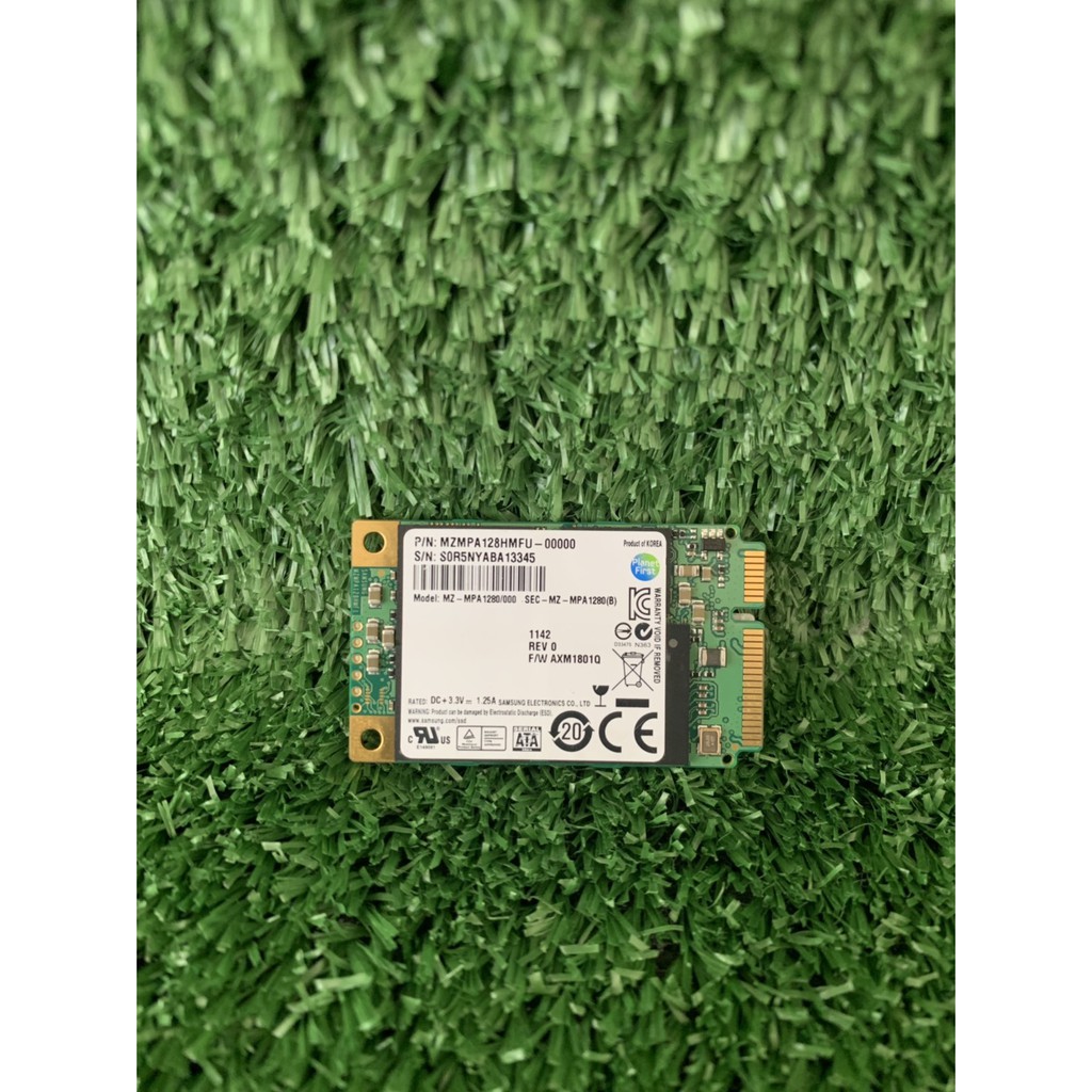 MSATA SSD 128GB (เอ็มซาต้า) SAMSUNG ไร้แบด ไร้สีเขียวๆ มือสอง สภาพสวยมาก ประกันร้าน 1 เดือน
