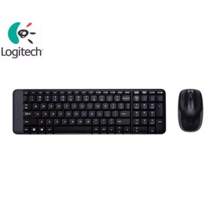 Logitech Keyboard + Mouse Wireless Combo รุ่น MK220 (สีดำ)