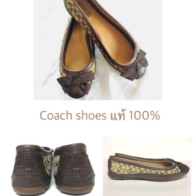 👠 Coach flat shoes แท้ 💯% รองเท้าโค้ช มีโค้ดลด