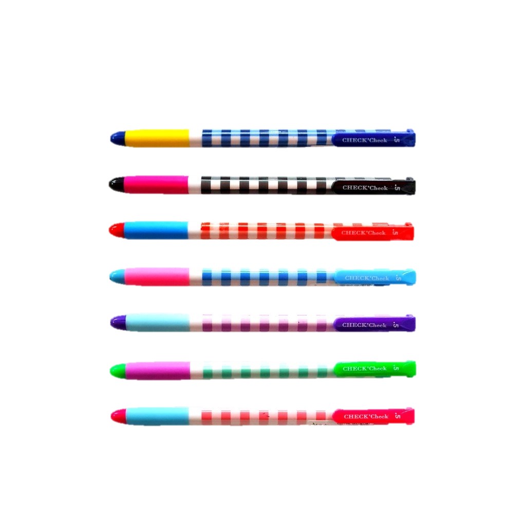 Check Check ปากกาเจลสีตามด้าม เส้นเล็ก 0.5 เขียนลื่นมาก G119 มี 7 สี
