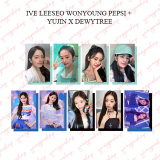 &lt;พร้อมส่ง / ชุด IVE PEPSI + YUJIN DEWYTREE LEESEO WONYOUNG โฟโต้การ์ด ใบพัดผลิตในทางการ