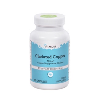 พร้อมส่ง &gt;&gt; Vitacost Chelated Copper - Albion® Copper Bisglycinate Chelate -- 60 Capsules