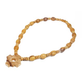 NATURAL EFE | SHAMAN NECKLACE WITH INCA CROSS | สร้อยคอลูกปัด ไม้หอม พาโล ซานโต