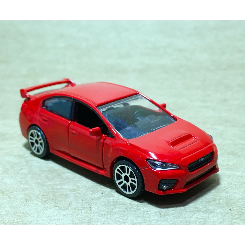 Majorette Subaru WRX STI - Red Color /Wheels D5S /scale 1/58 (3 inches) no Package