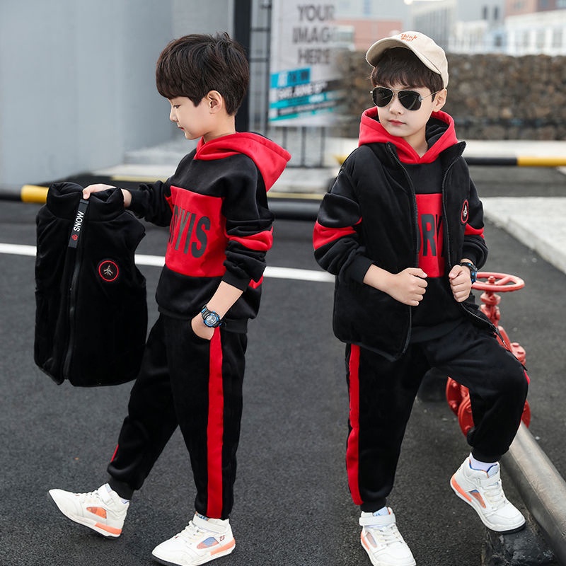 Boys Autumn Clothing Children's Suit Three-piece Set