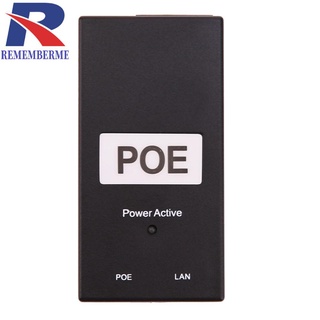 24v 0.5A 24W เดสก์ท็อป POE หัวฉีดพลังงาน อีเธอร์เน็ต อะแดปเตอร์ กล้องวงจรปิด เฝ้าระวัง (สีดํา)