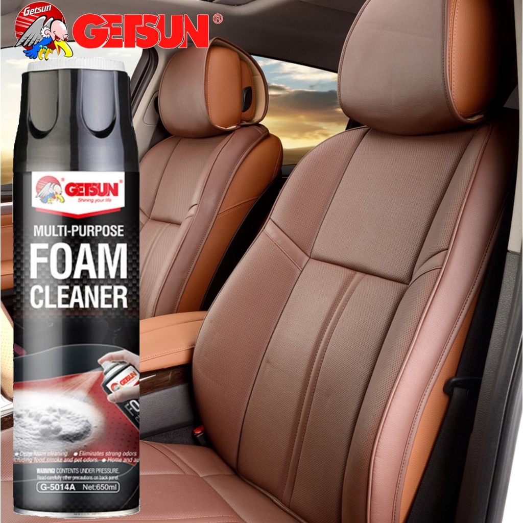 (รุ่นใหม่) GETSUN Foam Cleaner สเปรย์ทำความสะอาด ขจัดคราบสกปรกฝังลึก เบาะรถยนต์ รอยเลอะ เบาะผ้า กำมะหยี่ โซฟา