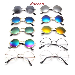 Doreen แว่นตากันแดด กรอบโลหะ ทรงกลม ป้องกันสายตา สีดํา สีเทา สไตล์สตรีท สําหรับเด็ก