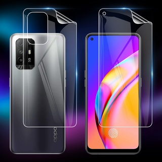 2in1 ฟิล์มไฮโดรเจลนิ่ม กันรอยหน้าจอ แบบเต็มจอ ไม่ใช่กระจก สําหรับ OPPO A95 5G A94 A55 4G A76 A36 A5 A9 2020 A16K A15
