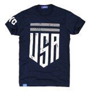 AQUANINE เสื้อยืด HIP STREET ลายUSA  ( สีกรม )