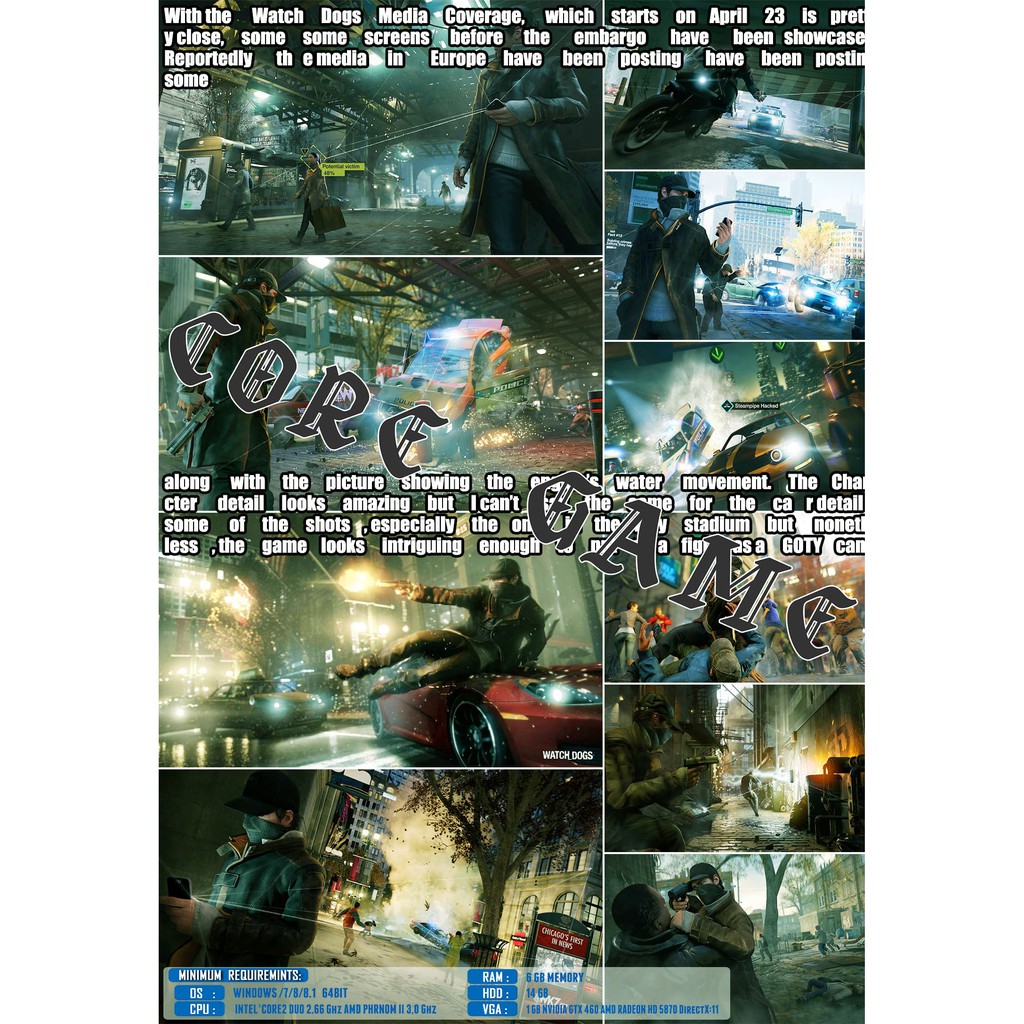 Watch dogs   แผ่นและแฟลชไดร์ฟ เกมส์ คอมพิวเตอร์  Pc และ โน๊ตบุ๊ค