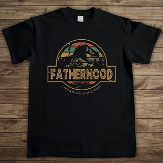 พร้อมส่ง เสื้อยืดแขนสั้น ผ้าฝ้าย 100% พิมพ์ลาย Fatherhood Like Walk In The Park FatherS Day Ideas หลากสี แฟชั่นฤดูร้อน