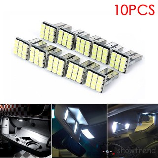 หลอดไฟติดป้ายทะเบียนรถยนต์สีขาว T 10 LED 12 SMD 10 ชิ้น