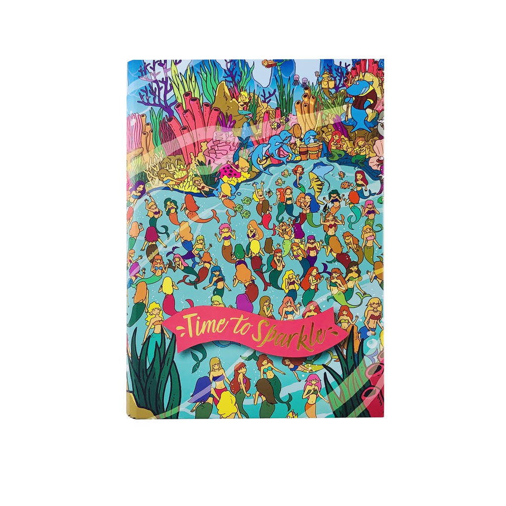 A5 NOTEBOOK JOURNAL with Lines สําหรับวางแผนรายเดือนรายสัปดาห์ประจําวัน - Epic Journal - Sparkle Mer