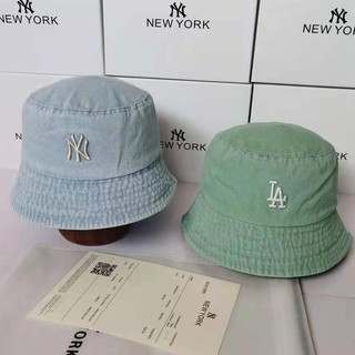 Bucket หมวกผ้ายีนส์แฟชั่นฤดูร้อน Ny/La กันแดดฮิปฮอปชาวประมง